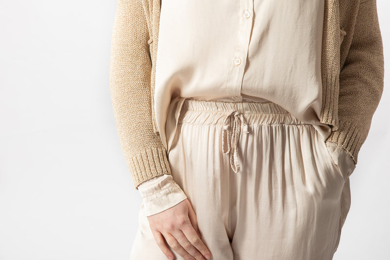 Cream Trouser - Slouchy