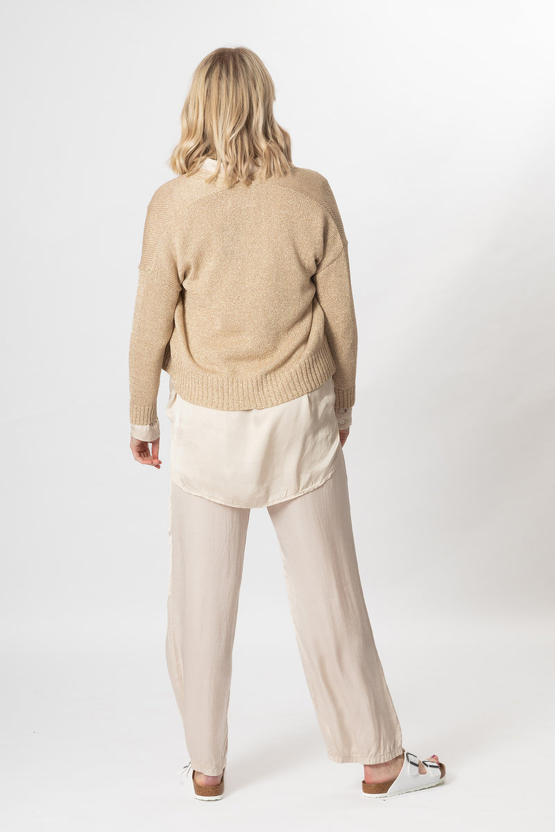 Cream Trouser - Slouchy