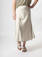 Bias Cut Satin Skirt - Cream - Slouchy