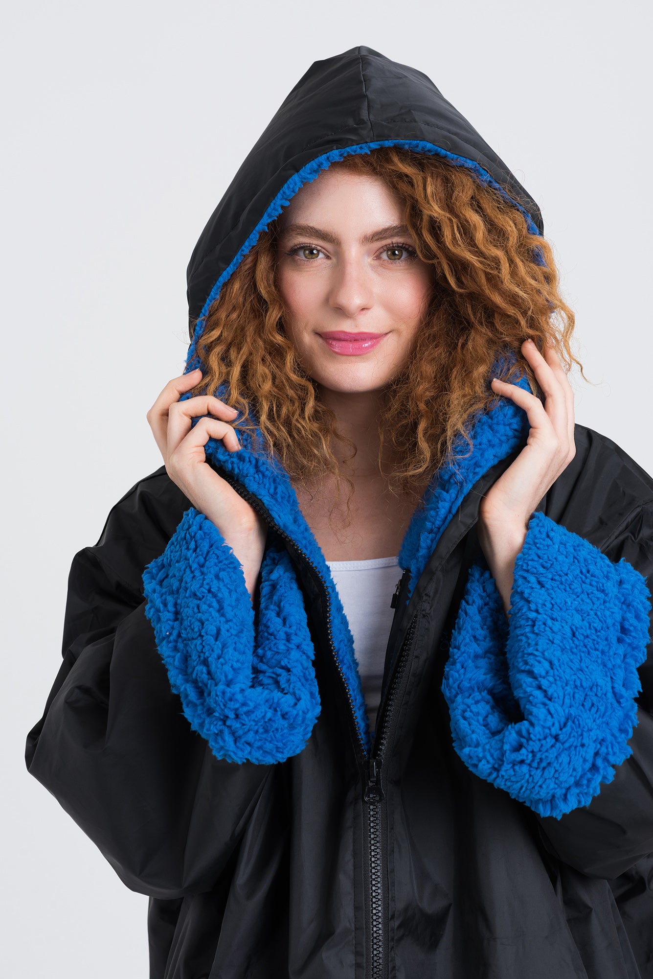 Black/Navy Change Robe - Slouchy