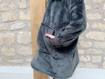 Kids Dark Grey Slouchy Hoodie - Slouchy