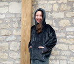 Kids Dark Grey Slouchy Hoodie - Slouchy