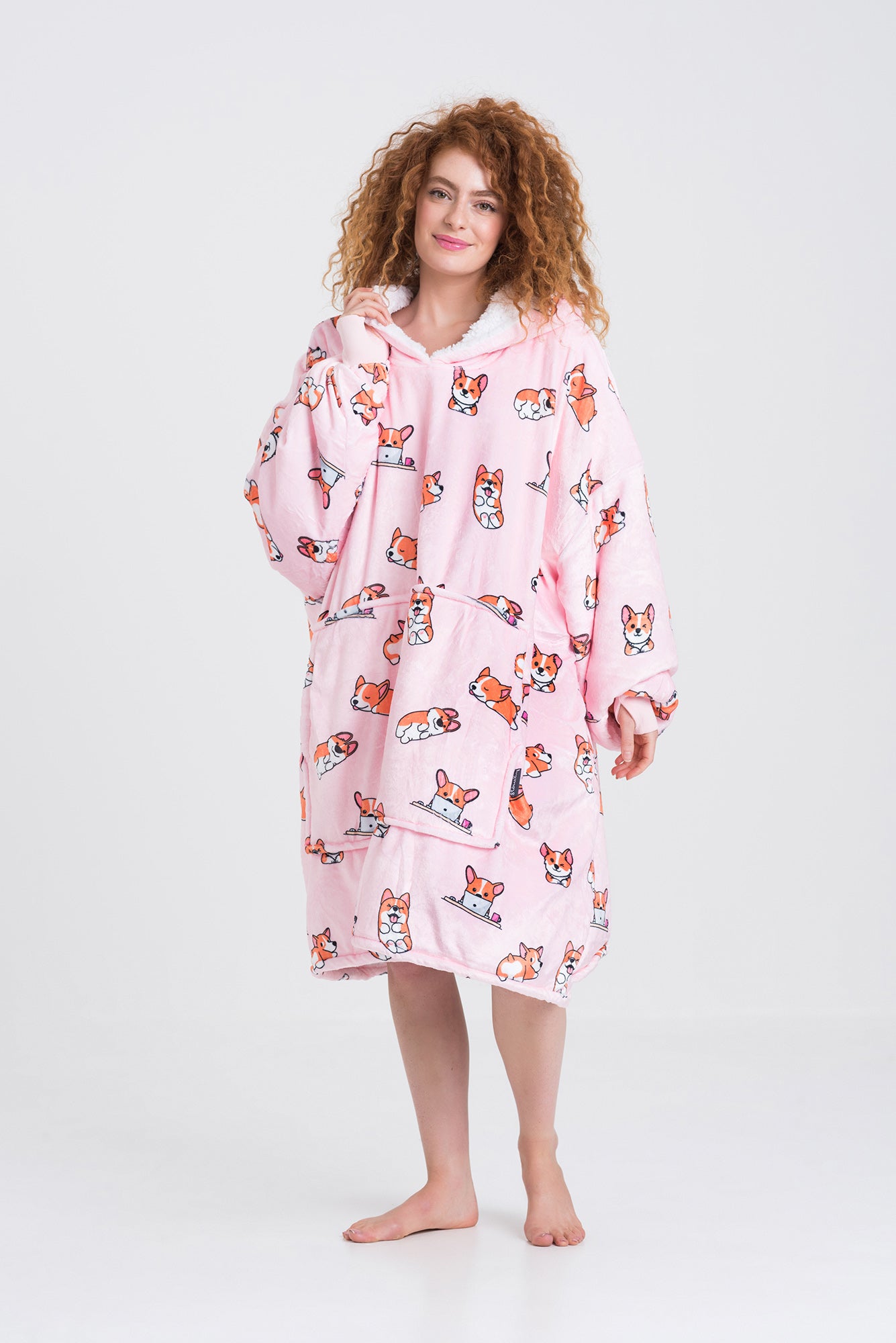 Corgi Hooded Blanket