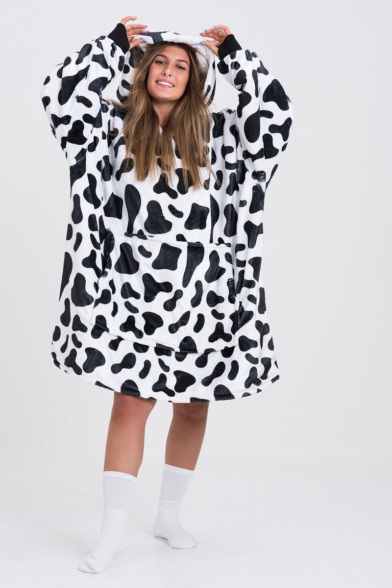Cow Slouchy Hoodie - Slouchy