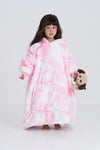 Kids Pink Tie Dye Slouchy - Slouchy